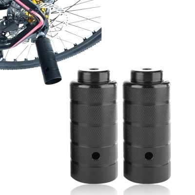 2PCS Bike Pegs, Mini Steel Bike Foot Pegs Anti Skid Lead Foot Bicycle Rear Stunt Lead Foot for Mountain Bicycle Cycling