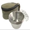 Camping Moon S220-4P+B Camping Cup, Stainless Steel, Sierra Cup, 10.1 fl oz (310 ml), Set of 4, Storage Case Included view 1