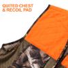 AUSCAMOTEK Upland Field Vest for Deer Bird Hunting with Camouflage and Blaze Orange Multiple Pockets and Recoil Pad M/L view 4
