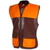 AUSCAMOTEK Upland Field Vest for Deer Bird Hunting with Brown and Blaze Orange, Adjustable, Multiple Pockets, and Recoil Pad XL/XXL view 3