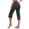DAYOUNG Womens Bootcut Yoga Pants Capri Bootleg Flare Tummy Control Lounge Workout Running Pants Y57-Charcoal-S view 1