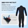 REALON Kids Full Wetsuit Toddler Boys Girls and Youth 2.5mm 3mm Neoprene Child Wet Suit Back Zipper Thermal Swimsuits for Diving Surfing Swimming Water Sprot view 3
