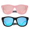 Hycredi Flexible Polarized Sunglasses with Strap for Baby Age 0-2 Years (Pink/Mirrored Pink + Black/Mirrored Blue) view 4