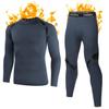 Muezna Men's Thermal Top and Bottom Set Underwear Long Johns Base Layer with Soft Fleece Lined Deep Grey view 1