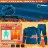 Muezna Men's Thermal Top and Bottom Set Underwear Long Johns Base Layer with Soft Fleece Lined Deep Blue view 2