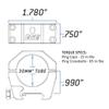 EGW Evolution Gun Works Keystone Series Ring Set 30MM Tube .990" Medium (62101) view 4