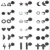 18 Pairs Stainless Steel Stud Earrings Set for Women Men Star Moon flower Heart Leaf Opal 20G Cartilage Earrings Hypoallergenic Flatback Earrings Piercing Jewelry view 1