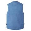 XINDSJDS Classic Multi Pocket Vest for Men Spring Autumn Male Casual Sleeveless Photographer Jacket Dark Gray Vest XL view 3