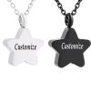 mingkejw Cremation Jewelry Star Urn Necklaces for Ashes for Women Stainless Steel Cremation Urn Memorial Pendant Necklace view 1