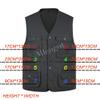 XINDSJDS Classic Summer Men Vest Cotton Button Multi Pocket 3 Colors Sleeveless Jacket with Many Pockets Light Army Green VES 5XL view 3