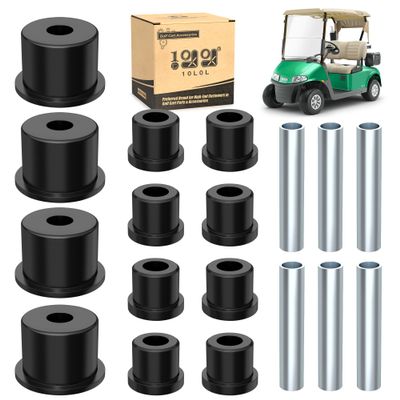 10L0L Complete Rear Leaf Spring Bushing Sleeves Kit for EZGO RXV 2008-up Electric & Gas Golf Cart, Replace OEM 620160 620161 624030