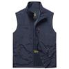 XINDSJDS Summer Mesh Vest Men Thin Breathable Multi Pocket Classic Sleeveless Climbing Hiking Fishing Jackets Dark Blue 4XL view 1