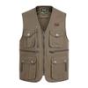 XINDSJDS Summer Multi Pocket Vest for Men Spring Autumn Male Casual Photographer Travel Sleeveless Jacket Army Yellow 3XL view 2