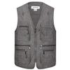 XINDSJDS Classic Multi Pocket Vest for Men Spring Autumn Male Casual Sleeveless Photographer Jacket Dark Gray Vest 4XL view 1