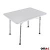 OMAC Folding Table Portable White Indoor Outdoor BBQ Picnic Party White Camp Table view 3