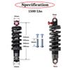 LvTu 1500Lbs Bike Rear Shock Absorber 125mm/ 150mm/ 165mm/ 190mm XC Soft Tail Adjustable Damping Suspension Spring (Color : 165mm) view 2