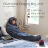 Litume Velvet Velour Sleeping Bag Liner Add Up to 14F, Mummy Sleeping Sack Backpacking, Camping, Traveling, Hotel, Hostal, Lightweight Sleep Sack (E628, with Zipper) view 2