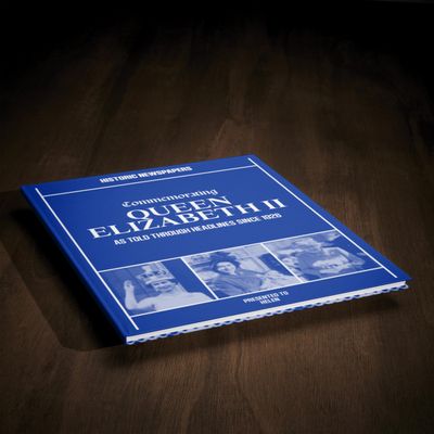 Signature gifts - QE2 - Personalised Newspaper History Book - British Royal Keepsake Gift - British Royal History Told Through Archive Newspaper Coverage (Queen Elizabeth)