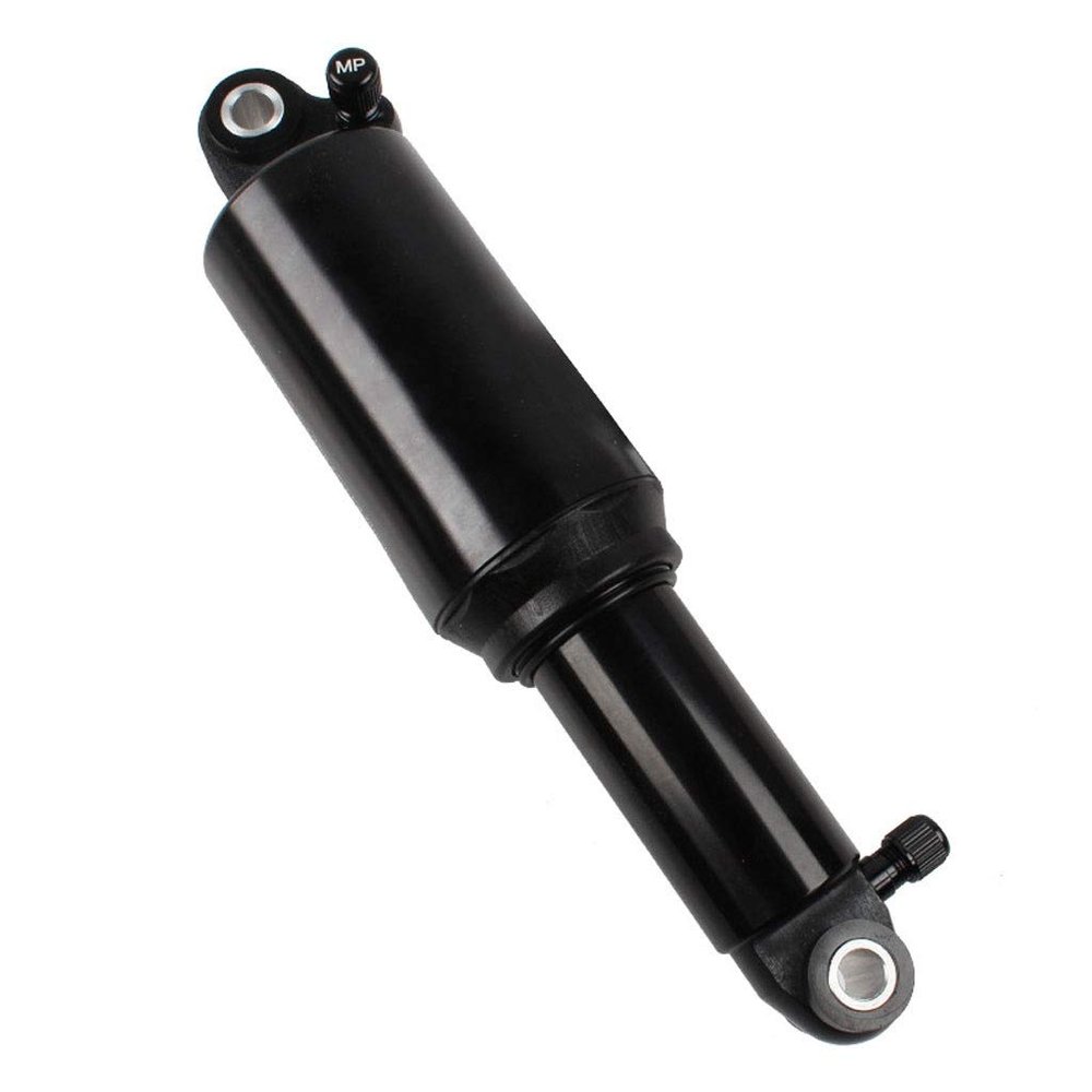 LvTu Bike Shock Absorber Double Air, Chamber Soft Tail Bike Rear Damper 125mm 150mm 165mm 190mm - Black (Size : 190mm)