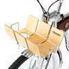 UNISTRENGH Wooden Bike Front Basket Adjustable Folding Simple Bicycle Front Pannier Basket Front Bike Rack Holland Bike Carrier (Silver - 11.8''L x 8.7''(Upper Width)/5.9''(Below Width) x 3.9''D) view 1