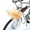UNISTRENGH Wooden Bike Front Basket Adjustable Folding Simple Bicycle Front Pannier Basket Front Bike Rack Holland Bike Carrier (Silver - 11.8''L x 8.7''(Upper Width)/5.9''(Below Width) x 3.9''D) view 4