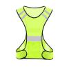TCCFCCT Reflective Running Vest for Men Women, High Visibility Safety Vest with Large Pocket, Lightweight Reflective Running Gear for Motorcycling, Cycling, Jogging, Adjustable Waist, Yellow view 1