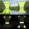 TCCFCCT Reflective Running Vest for Men Women, High Visibility Safety Vest with Large Pocket, Lightweight Reflective Running Gear for Motorcycling, Cycling, Jogging, Adjustable Waist, Yellow view 2