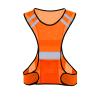 TCCFCCT Reflective Running Vest for Men Women, High Visibility Safety Vest with Large Pocket, Lightweight Reflective Running Gear for Motorcycling, Cycling, Jogging, Adjustable Waist, Orange view 1