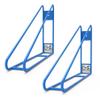 Cycle Stands India No Lift Vertical Bike Hanger Simple & Secure Space Saving Bike Wall Mount for Garage & Commercial Use Bicycle Holder for Mountain and Road Bikes - Blue, Pack of 2 view 1