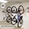Cycle Stands India No Lift Vertical Bike Hanger Simple & Secure Space Saving Bike Wall Mount for Garage & Commercial Use Bicycle Holder for Mountain and Road Bikes - Blue, Pack of 2 view 2