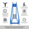 Cycle Stands India No Lift Vertical Bike Hanger Simple & Secure Space Saving Bike Wall Mount for Garage & Commercial Use Bicycle Holder for Mountain and Road Bikes - Blue, Pack of 2 view 3