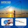 Proximitck American Saltwater Fishing Cast Nets, Premium Bait Trap Casting Net 10Ft Radius Size with Stainless Steel Round Weights, 3/12 in Mesh Size view 2