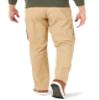 Wrangler Authentics Mens Relaxed Fit Stretch Cargo Casual Pants, Skin/Light Brown, 30W X 30L US view 2