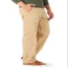 Wrangler Authentics Mens Relaxed Fit Stretch Cargo Casual Pants, Skin/Light Brown, 30W X 30L US view 3