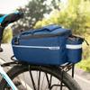 Lixada Bike Panniers Bike Trunk Bag Insulated Bag for Warm/Cool Items, Bicycle Rear Rack Storage Luggage Bicycle Seat Multifunctional Insulated Trunk Cooler Bag Shoulder Bag 11.4 6.3 6.7in (Dark Blue) view 4