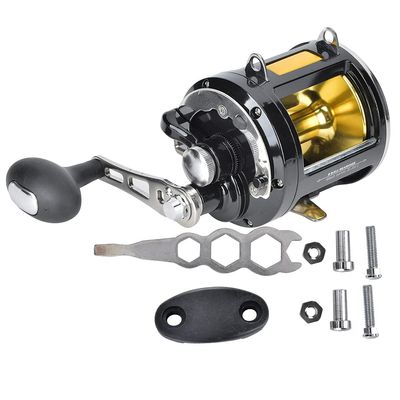Fishing Reel, Conventional Jigging, Saltwater Fishing, Heavy Duty, for Marine, Deep Sea, and