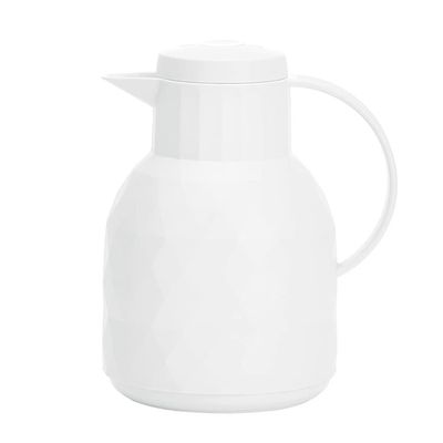 WPYYI 1L Diamond Double Wall Glass Vacuum Flask Household Office Thermal Hot Water Bottle Kettle Pot White Tea Coffee Thermoses (Color : White)
