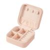 LETURE PU Leather Small Jewelry Box, Travel Portable Jewelry Case for Ring, Pendant, Earring, Necklace, Bracelet Organizer Storage Holder Boxes (Pink) view 1