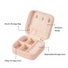 LETURE PU Leather Small Jewelry Box, Travel Portable Jewelry Case for Ring, Pendant, Earring, Necklace, Bracelet Organizer Storage Holder Boxes (Pink) view 2