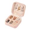 LETURE PU Leather Small Jewelry Box, Travel Portable Jewelry Case for Ring, Pendant, Earring, Necklace, Bracelet Organizer Storage Holder Boxes (Pink) view 3