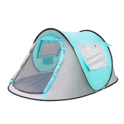 Beach Tent Sun Shade Shelter 3-4 Person Outdoor Camping Tent Camping Automatic Quick-Opening Tent,Light-Green