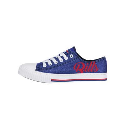 FOCO Buffalo Bills NFL Womens Color Glitter Canvas Shoes - 6
