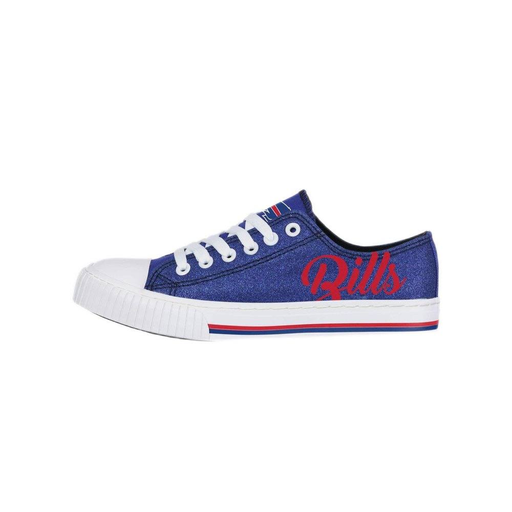 FOCO Buffalo Bills NFL Womens Color Glitter Canvas Shoes - 6