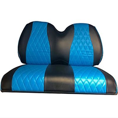 EZGO TXT/RXV & Club Car DS Front & Rear Golf Cart Seat Covers | Diamond Stitching |SkyBlue|