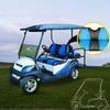 EZGO TXT/RXV & Club Car DS Front & Rear Golf Cart Seat Covers | Diamond Stitching |SkyBlue| view 4