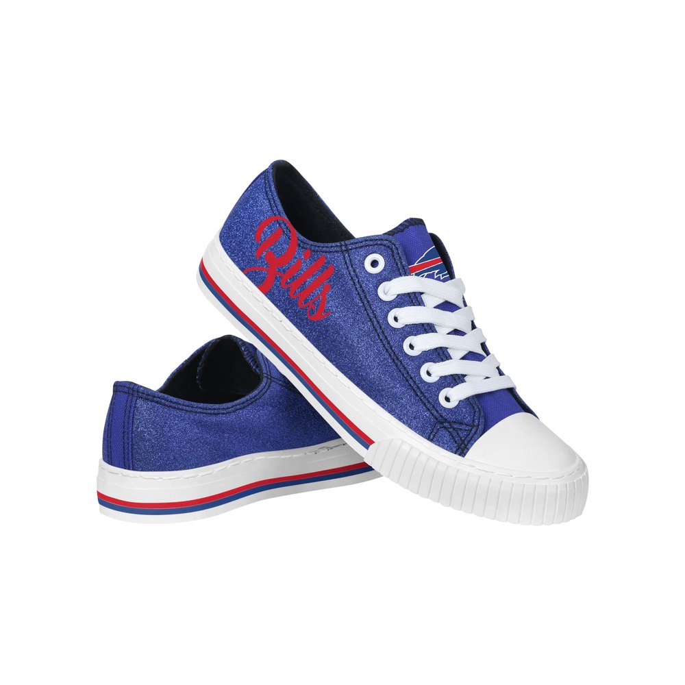 FOCO Buffalo Bills NFL Womens Color Glitter Canvas Shoes - 7