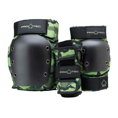 Pro-Tec Street 3-Pack Pad Set - Protective Gear for Skateboarding, Roller Skating, Scooter, Bicycling