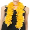 Flydreamfeathers 25 Gram, 4 Feet Long Chandelle Feather Boa, Great for Wedding, Halloween Costume, Christmas Tree, Decoration (Gold Yellow) view 1