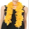 Flydreamfeathers 25 Gram, 4 Feet Long Chandelle Feather Boa, Great for Wedding, Halloween Costume, Christmas Tree, Decoration (Gold Yellow) view 4