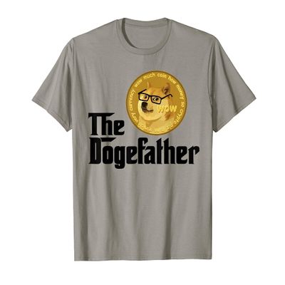 Dogecoin The Dogefather Doge Cryptocurrency Funny Tee- T-Shirt
